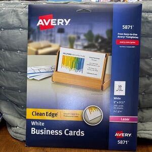 Avery 5871 Clean Edge Business Card Pack - Laser - 200 cards